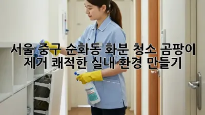 서울 중구 순화동 화분 청소: 곰팡이 제거, 쾌적한 실내 환경 만들기